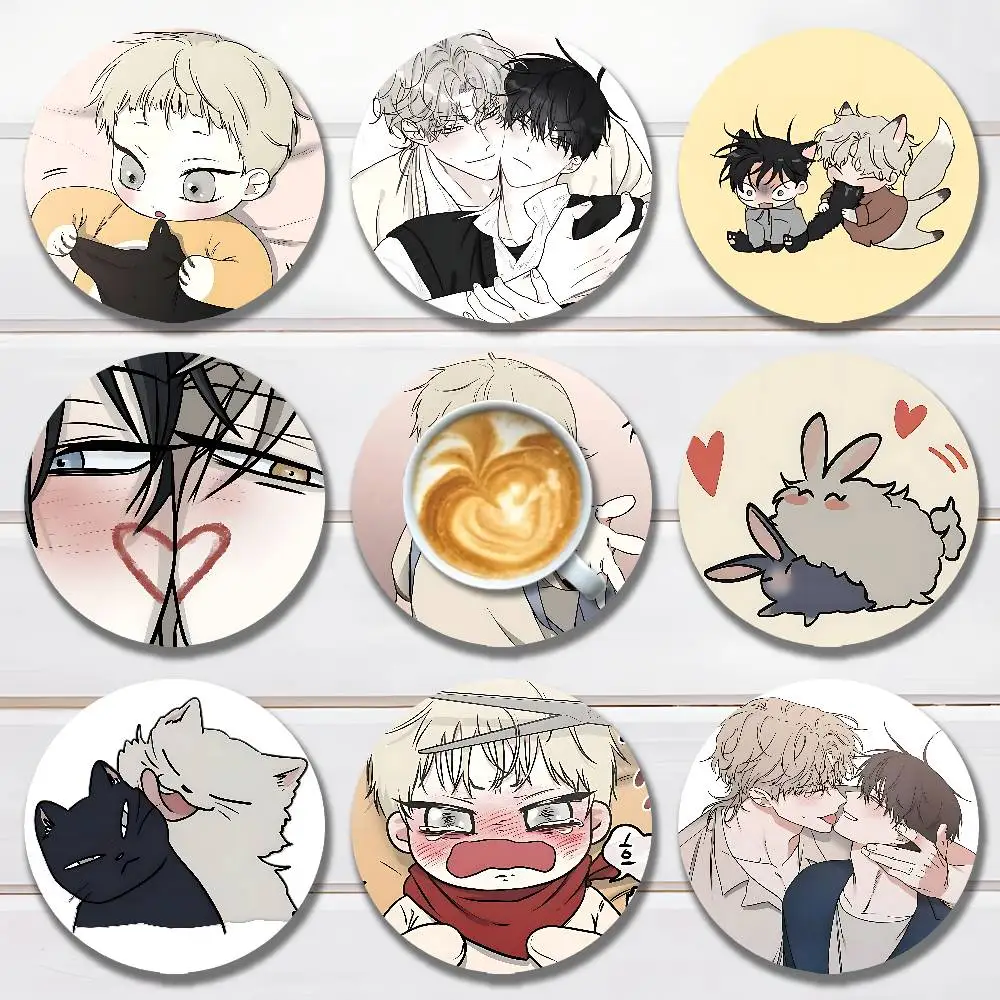 

L-Low Tide in T-Twilights wooden anti-slip coasters suitable for home office and theme party decoration