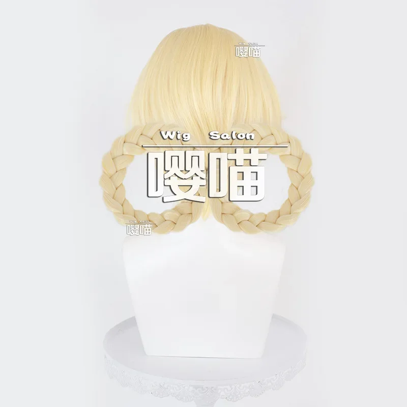 Nuevo personaje Jahoda Cosplay peluca 30cm peluca corta dorada clara Anime pelucas sintéticas resistentes al calor para fiesta de Carnaval de Halloween
