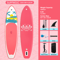 FunWater Stand Up Paddle Board Inflatable Paddling Board Surfboard Surf Sup Board 335*83*15CM  Non-Slip Water Sport Paddle Board