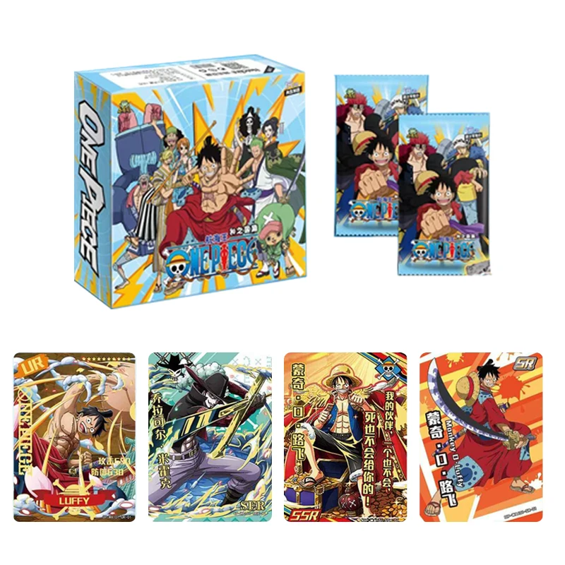 Luffy Collection Card Like Booster Box Rare Anime Playing Game Cards