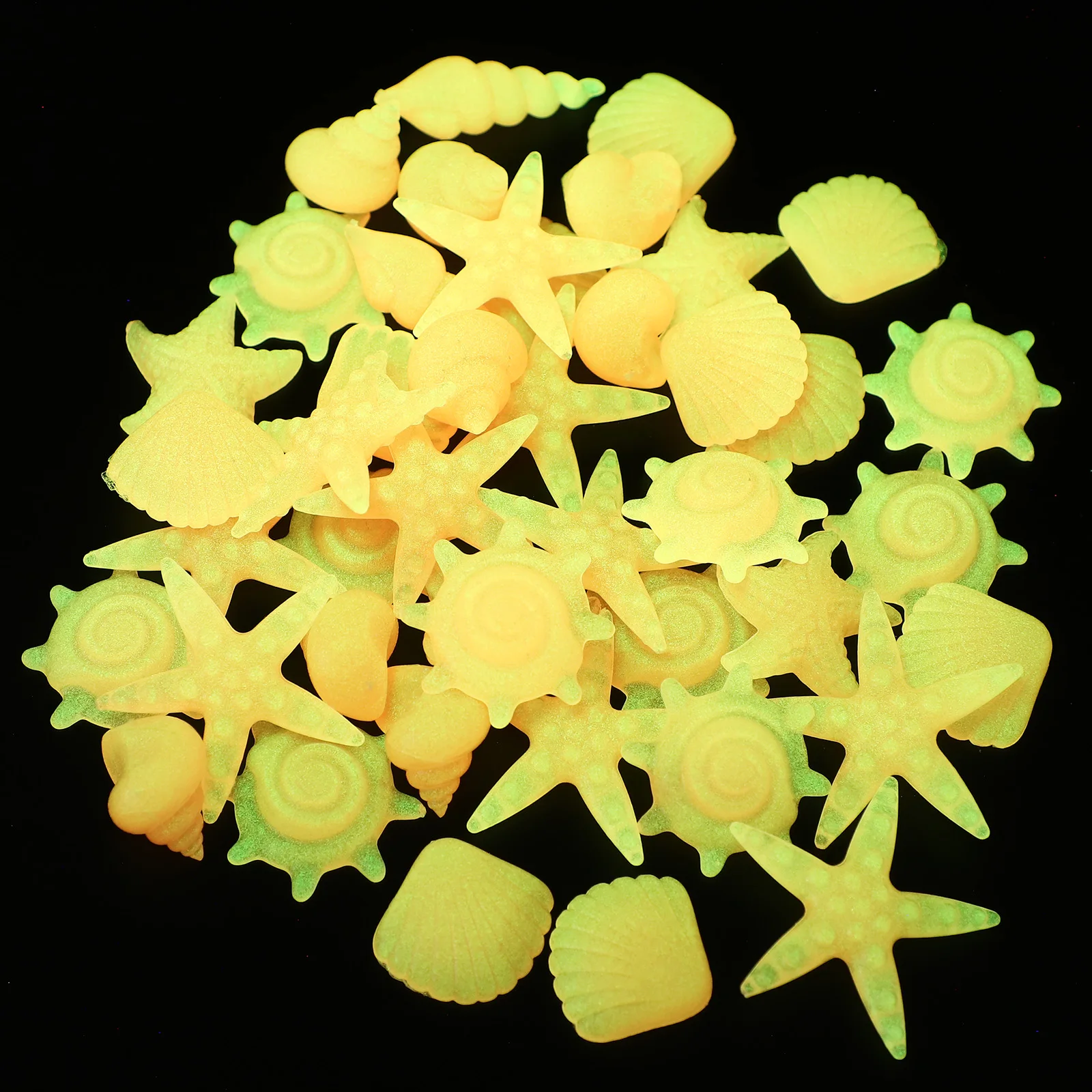 

50pcs Glow in the Dark Pebbles Light Emitting Aquarium Rocks Decorative Stones Fish Tank Decor Gravels