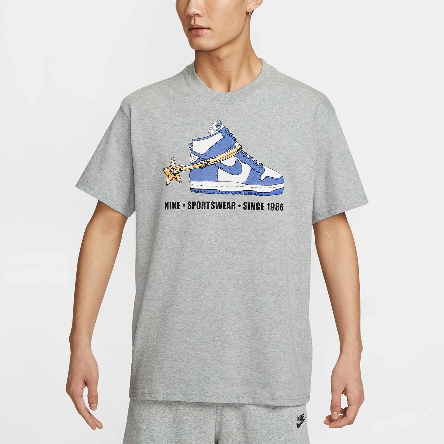 

Мужская повседневная свободная трикотажная футболка Nike Authentic 2025 Autumn с коротким рукавом HQ9274-063