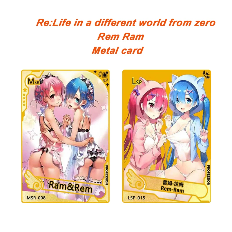 

DIY 1pcs/set Re:Life in a different world from zero Anime collection card toys Board game card Rem Ram Flash card Christmas gift