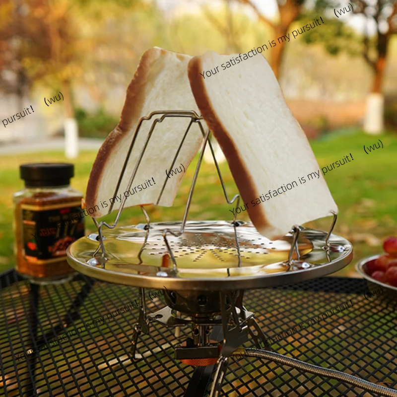Simple portable stainless steel toaster, outdoor camping folding portable multi-purpose stove high quality