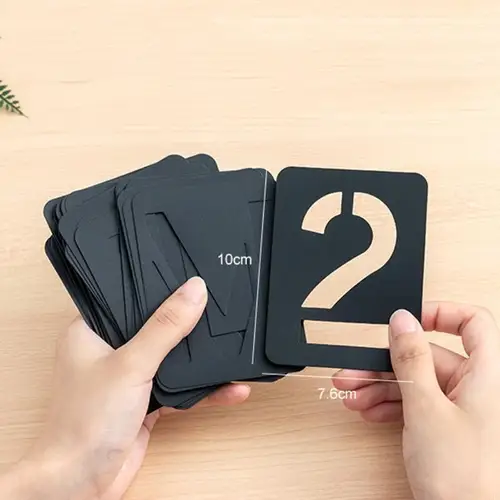 Juego de plantillas de números y letras de 42 piezas, plantillas de pintura de alfabeto de plástico, Kit de moldes para pintar en la pared, decoración del hogar