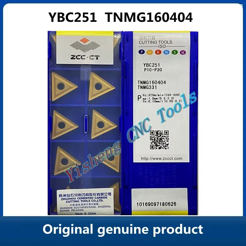 

ZCC CT TNMG160404 TNMG160408 TNMG160412 YBC251 YBC351 YBD252 Original genuine triangular CNC lathe blade