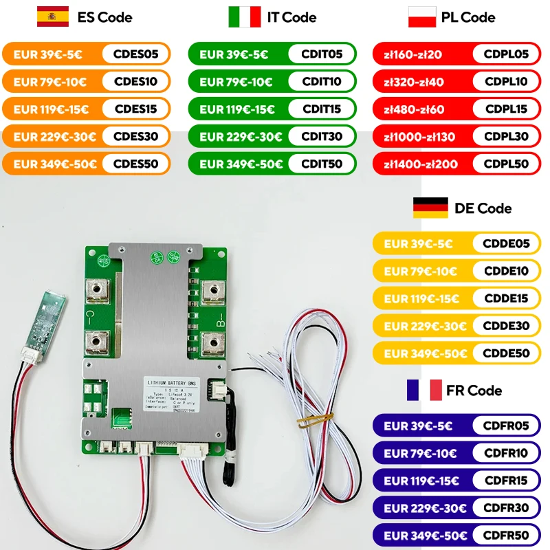 8S LiFePO4 smart bms 100A 24V Bluetooth APP BMS 3.2V LFP4 Lithium battery protection board