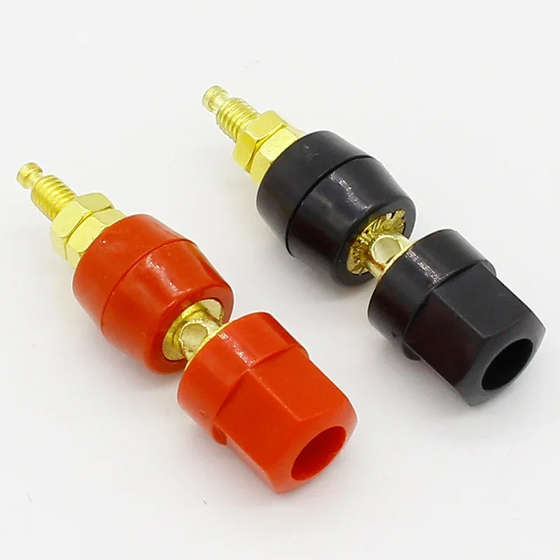 1pair(black+red) Terminals Red Black Connector Amplifier Terminal Binding Post Banana Speaker Plug Jack