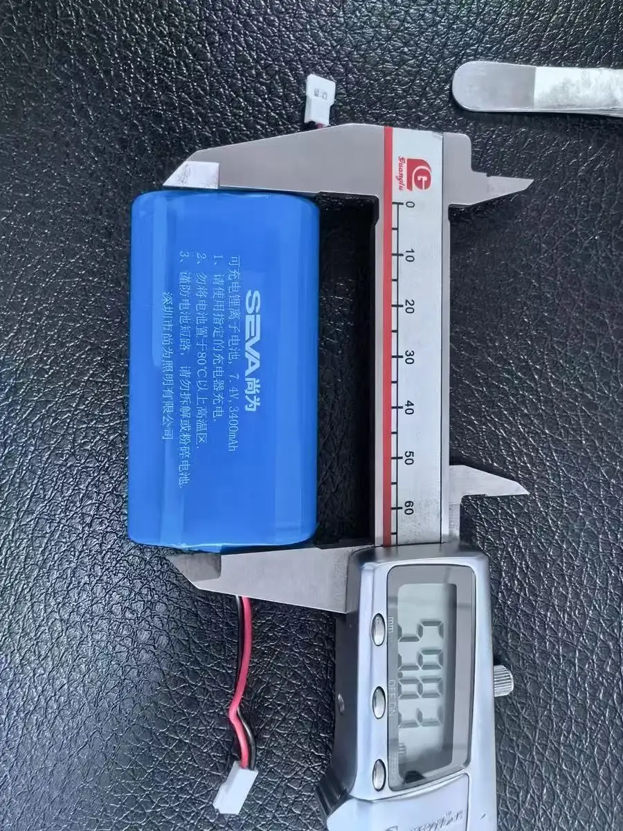 buy more will cheap New Genuine 18650 3400mAh with Plug and Tab 7.4V for Equipment, Medical, Toys, Circuit, Sharp Tip