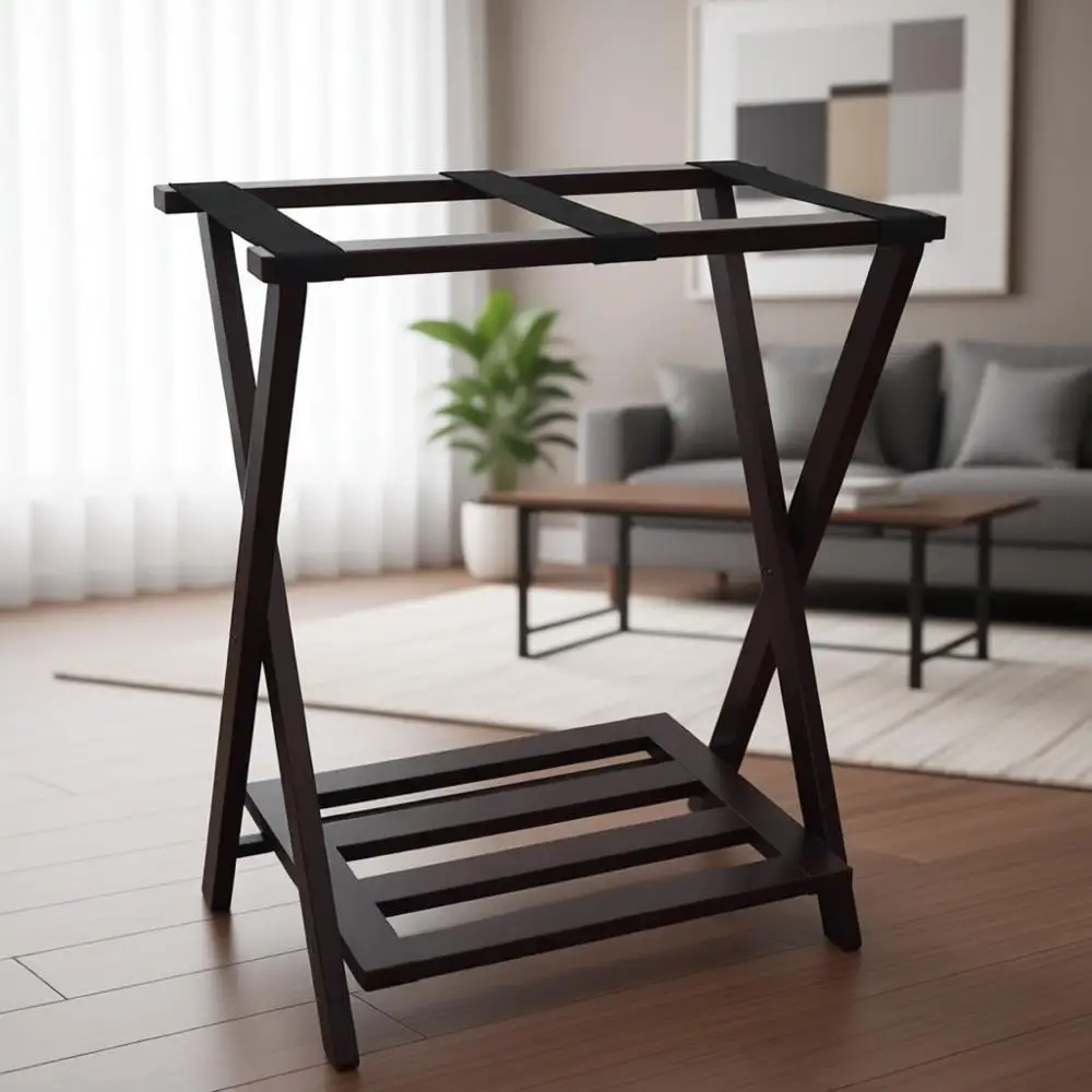 

Adjustable Height Storage Rack with Bottom Shelf, English