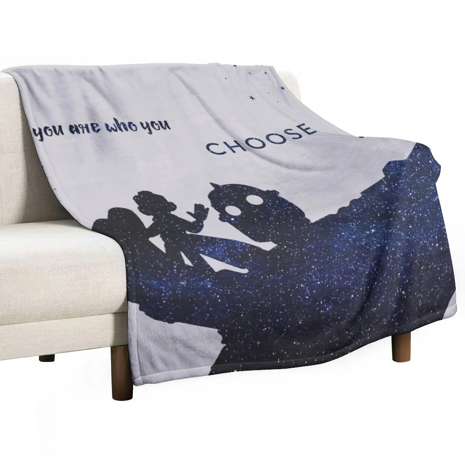 

you are who you choose to be - the iron giant Throw Blanket sofa Custom Blanket Large Blanket Camping Blanket