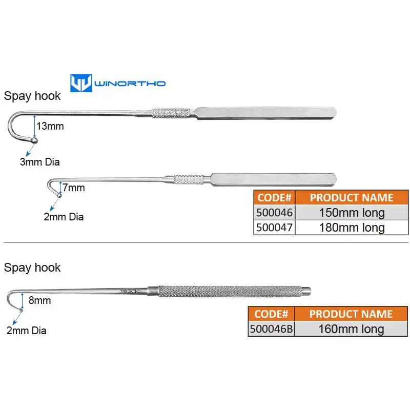 Ovariohysterectomy Spay clamp Use to atraumatically lift uterine horns veterinary instruments forceps animal dog cat