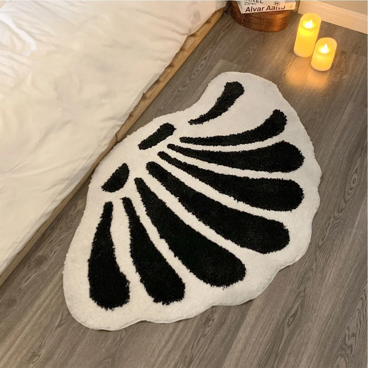 Shell Tufting Carpet Artistic Mat INS Style Cozy Bed Room Soft Absorbent Slip-resistant Pad Floor Tufted Rug