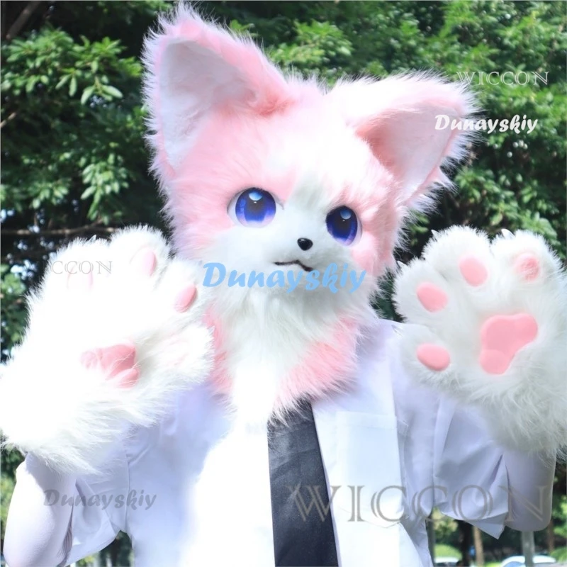 Cosplay Costume Anime Cosplay Cat Fursuit Head Furry Head Mask Kig Kimono Fursuit Mask Fur Suit Furry Mask Easter Party Costume