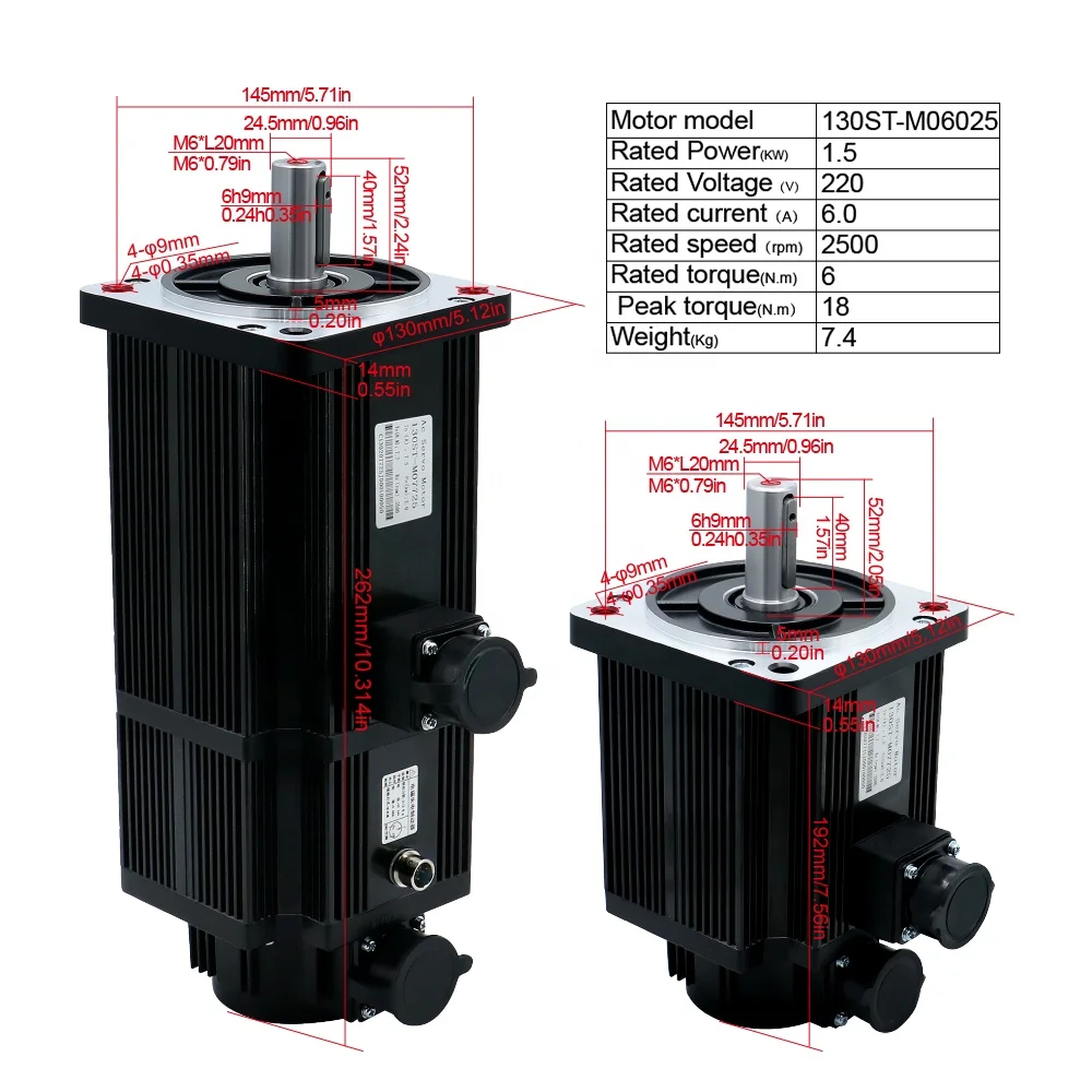 HLTNC 130ST-M06025+T3L-L30F-RABF (с связью 485) Комплект 6NM 1,5 кВт 220 В для деревообрабатывающего станка