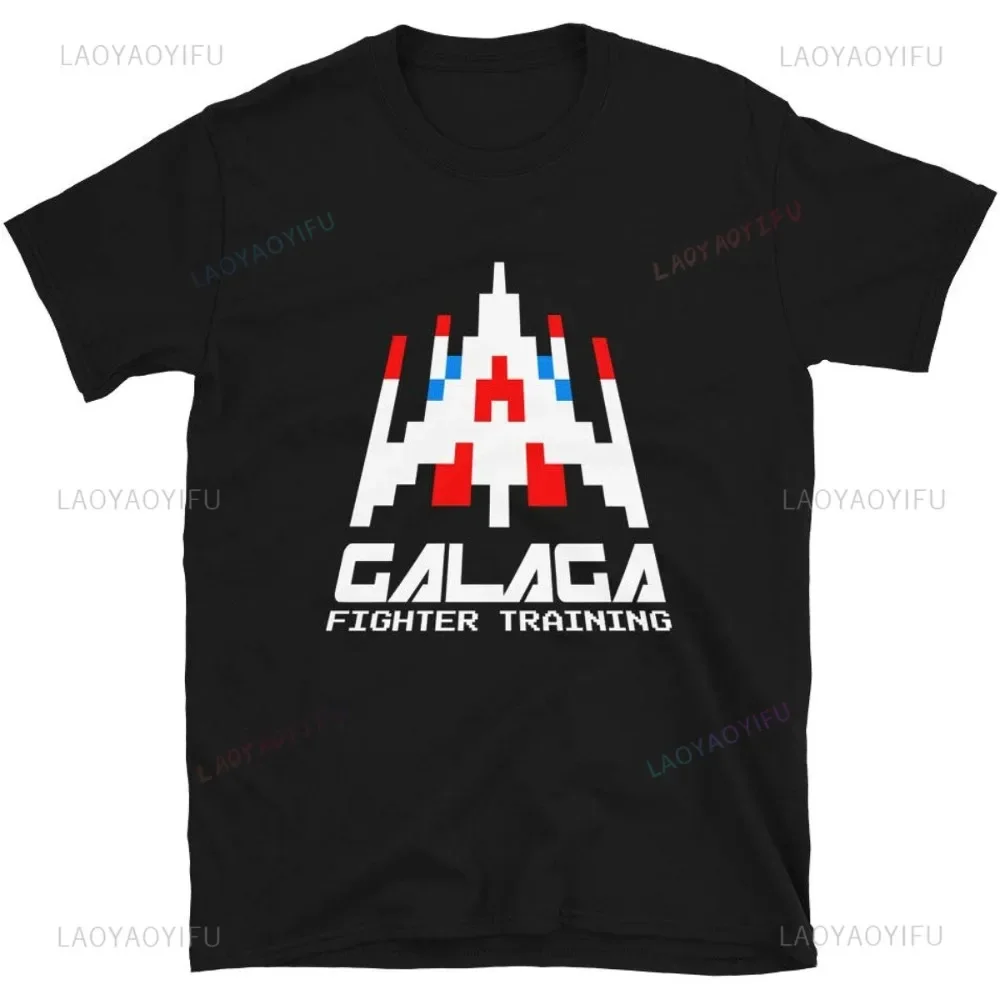 80s 70s Arcade Galaga Video Game Vintage T-srhit Invader Space Gaming Alien Men T Shirt Harajuku Style Retro Casual Fashion Tees