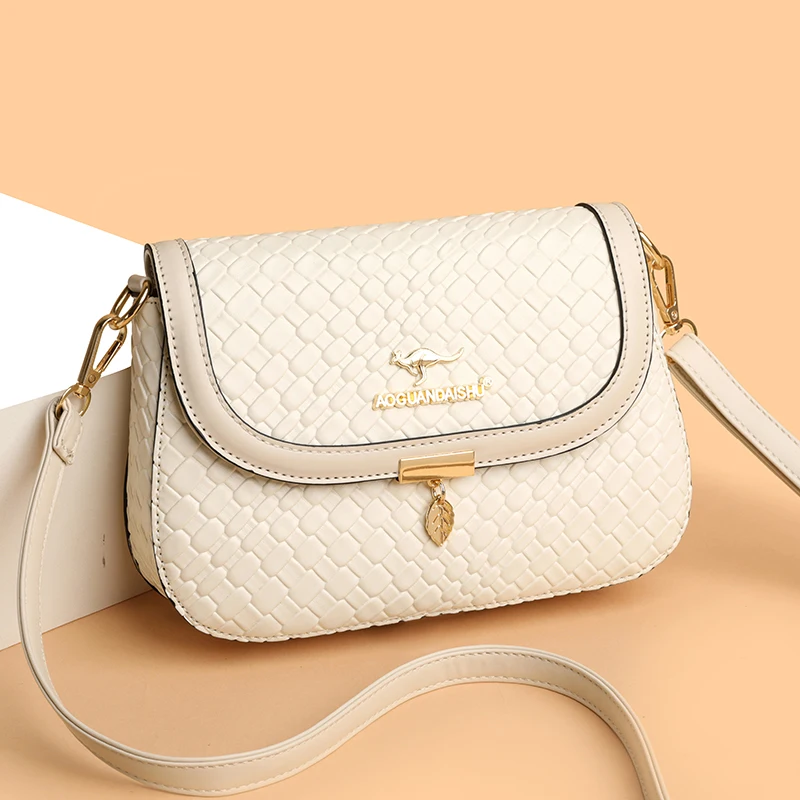 

High Quality Soft Leather Purse Fashion Women Shoulder Messenger Bag Multi-pocket Wear-resistant Bag Luxury Ladies Handbag Sac