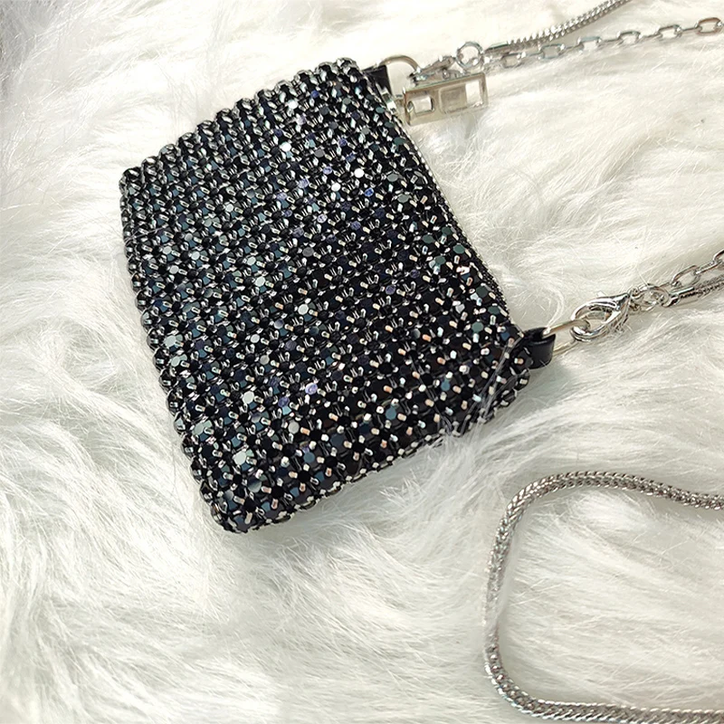 JIOMAY Small and Light Purses for Women Fashion Mini Crossbody Bag Rhinestone Casual Party Evening Bag Exquisite Mini Purse