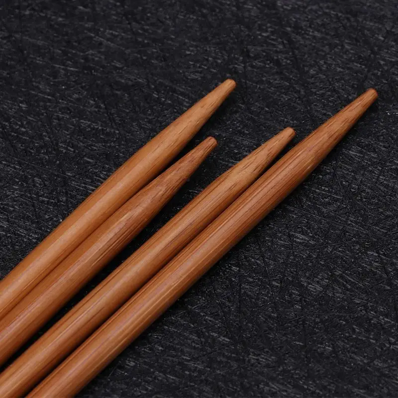 44Pcs In 11Sizes 14.2in Smooth Carbonized Bamboo Double Pointed Straight Knittin new arrival