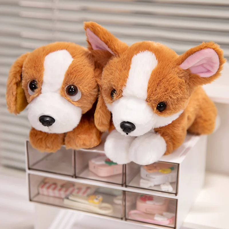 25 سنتيمتر Kawaii Schnauzer/هوسكي/بلدوج/القس الألماني/شاربي/كورجي/بيغل أفخم دمية على شكل حيوان دمى مهدئة للأطفال هدية عيد ميلاد