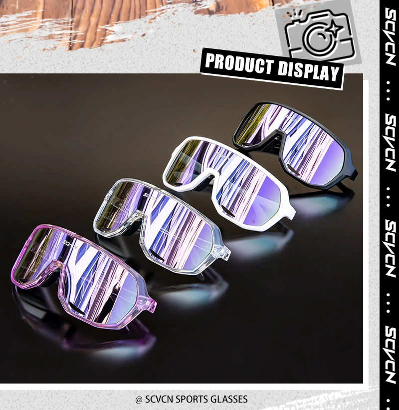 SCVCN Neue Outdoor Radfahren Gläser Fahrrad Sonnenbrille Männer UV400 Brillen Sport MTB Brille Fahrrad Frauen Reiten Wandern Sonnenbrille – Detail 9