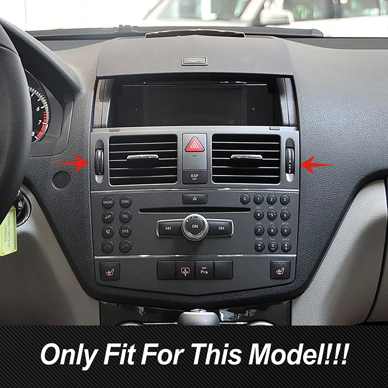 Car For Mercedes Benz C Class W204 2007-2010 Center Console Air Conditioner Vent Outlet Frame Cover Trim Decoration Accessories