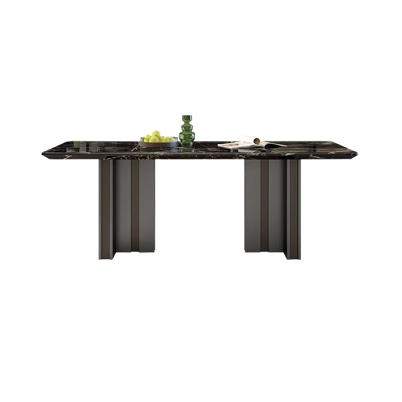 

New dining table light luxury high-end marble dining table