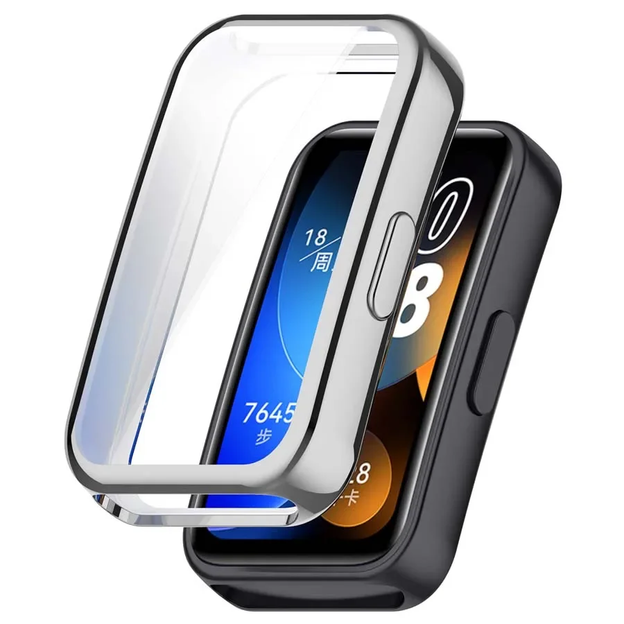 Soft TPU Case For Huawei Band 9 Smart Watch Accessories All-around Protective Cover Bumper For Huawei Band 8 9 Screen Protector