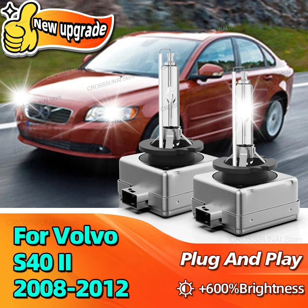 

6000K Bright White HID Replacement Car Bulbs 35W Xenon Auto Headlight For Volvo S40 II 2008 2009 2010 2011 2012 Longer Life