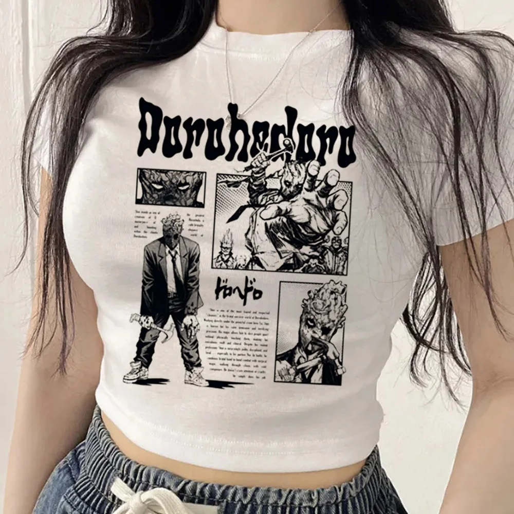 Dorohedoro crop top women anime party cute top tees harajuku gothic korean fashion funny