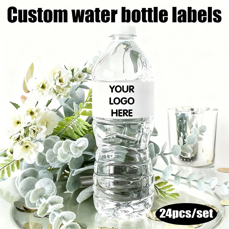 24 Stück personalisierte Etiketten für Wasserflaschen, Aufkleber, Dekoration, Gastgeschenke für Abschlussfeier, Geburtstagsfeier, Dekorationszubehör – Detail 3