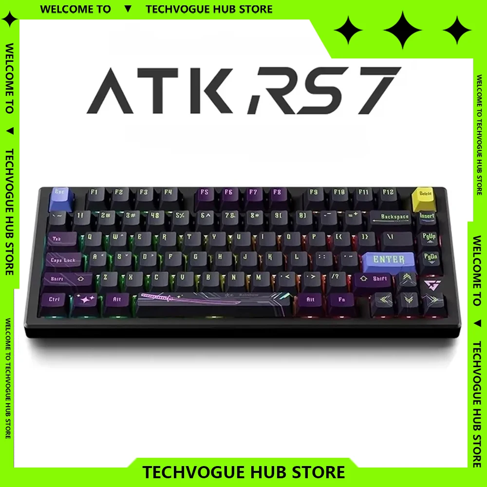 ATK RS7 Rgb 8k Rate Aluminium Alloy Rt Adjustable Wired Keyboard Magnetic Switch Mechanical Keyboards Customized Esports Gift