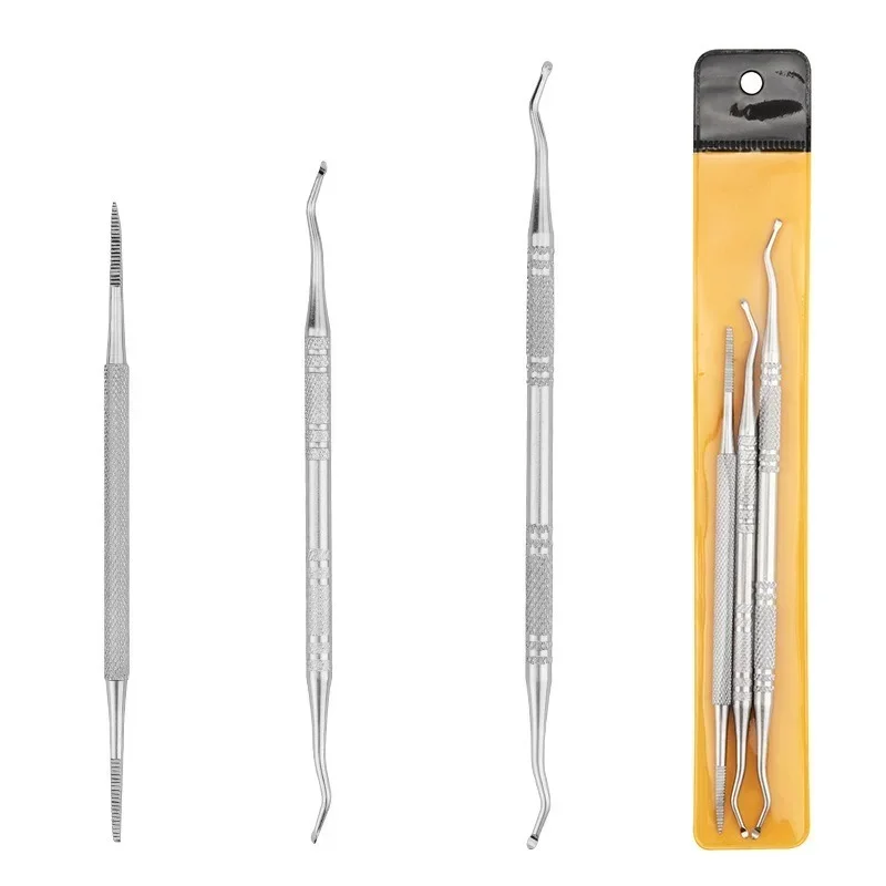 العناية بأظافر القدم الغارزة، رافع تصحيح أصابع القدم الغامضة مزدوج الأطراف، مبرد، تنظيف أظافر القدم، مانيكير وباديكير (1/3 قطع)