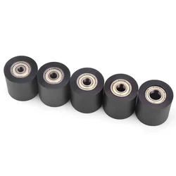 1pcs Bore 5/6/7/ 8/10mm PU polyurethane Roller With double Bearing Mute flat guide wheel Diameter 30MM Length 30mm