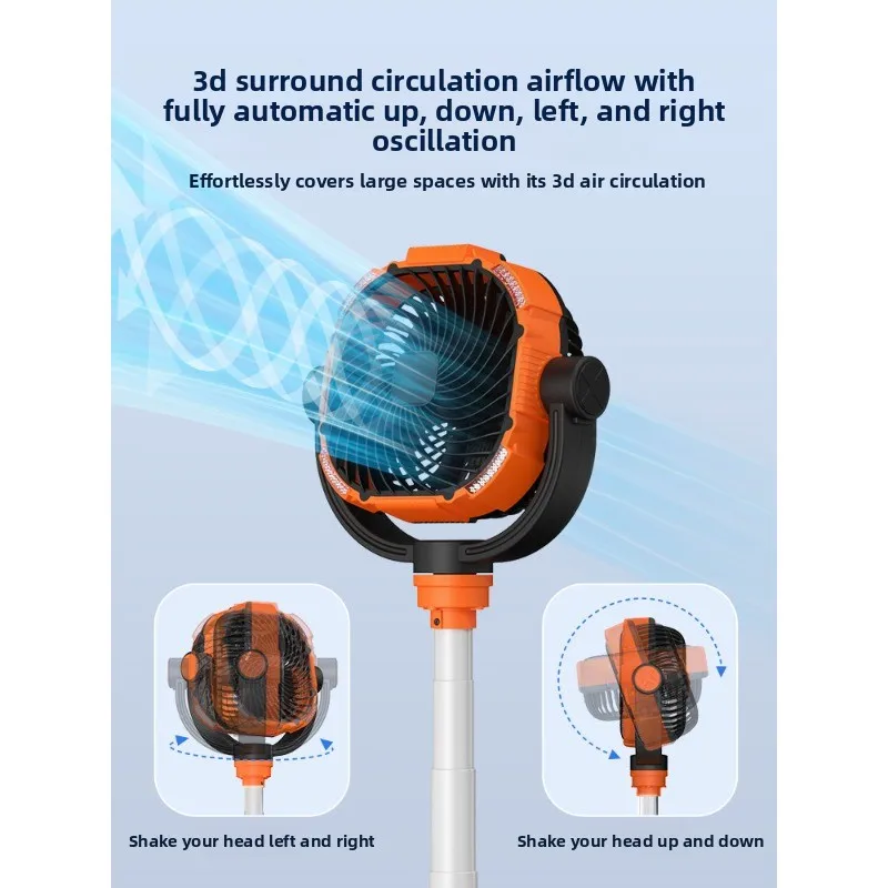 Air Circulation Fan, Household Air Conditioner, Turbine, High Wind 3D Three-dimensional Shaking Head Adjustable