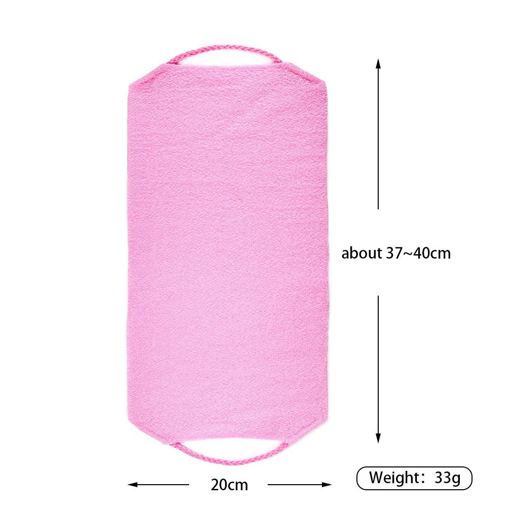 1pc Exfoliating Bath Cloth Stretchable Drawstring Wash Cloth For Body Scrub Bath Supplies Bamboo Fiber Fabric
