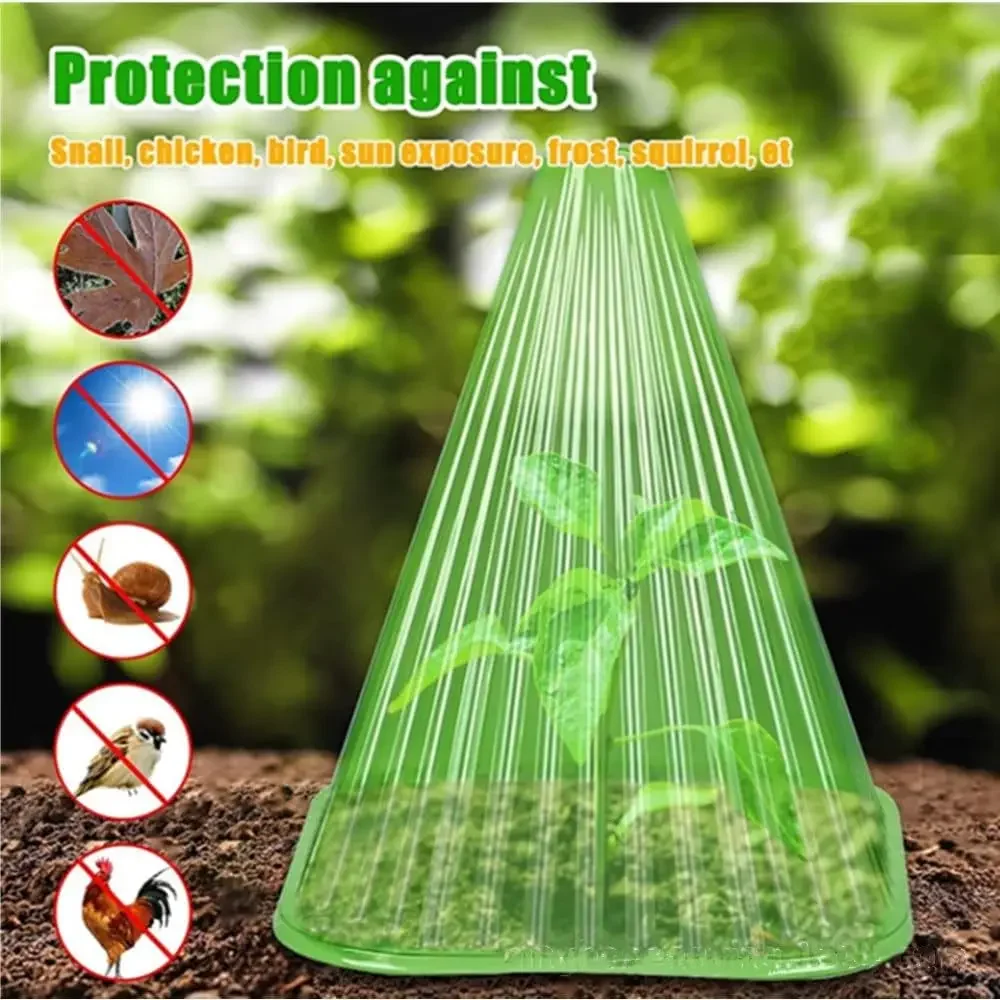 Growth Box Planting Tent Reusable Square Use Plant Clock Cover To Protect Plants From Bird Frost and Snail Damage Green