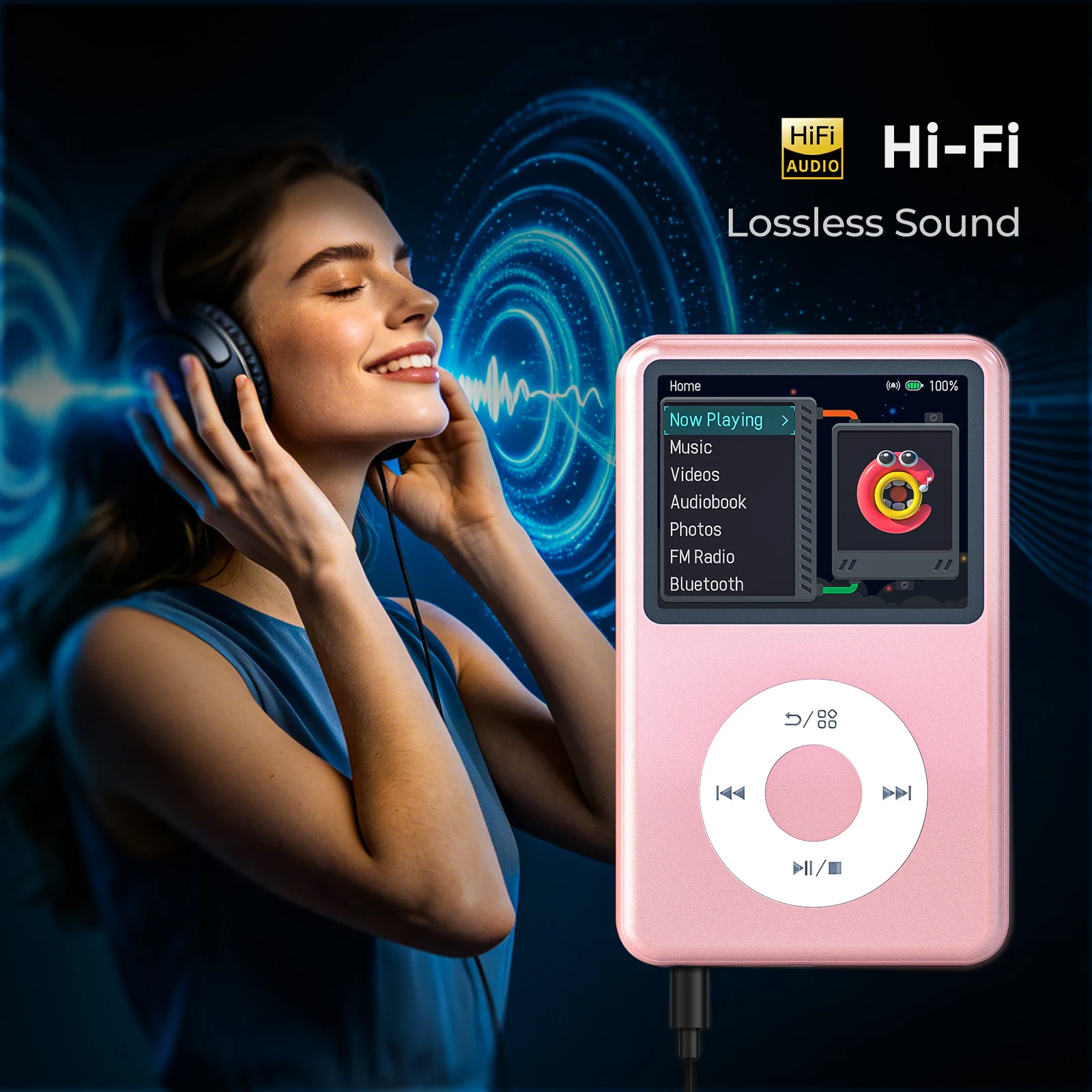 MP3 Music Player with Bluetoot - Audio Music To Video 评论和价格
