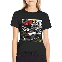 Initial D Takumi Fujiwara Hachiroku Touge Attack! [AE86 Trueno] T-Shirt plain tops cute clothes Blouse tops Women
