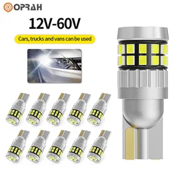 Oprah 10PCS T10 W5W LED Bulbs Canbus 12V 24V 2016 30SMD 6500k White Car Interior Dome Door Wedge Side Trunk License Plate Lights