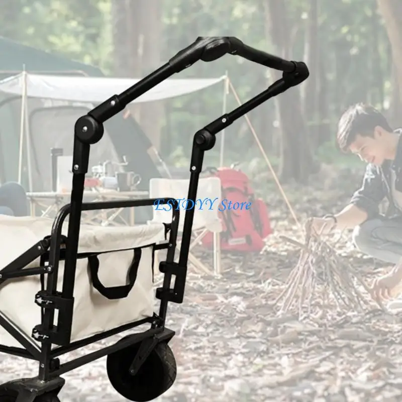 G6DE Light weight Removable Handle Folding Wagon Cart Beach Handle Replacement for Versatile Camping and Carts