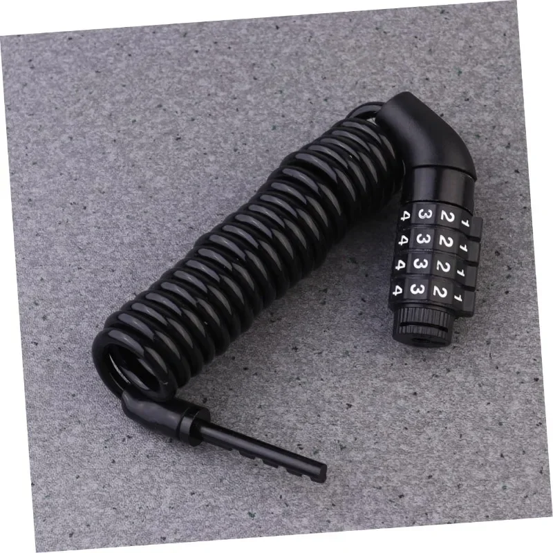 

Motorcycle Bicycle Anti-Theft Chain 4-Digit Password Combination Helmet Loc for Safety Portable Cable Lock Durable Wire Rope
