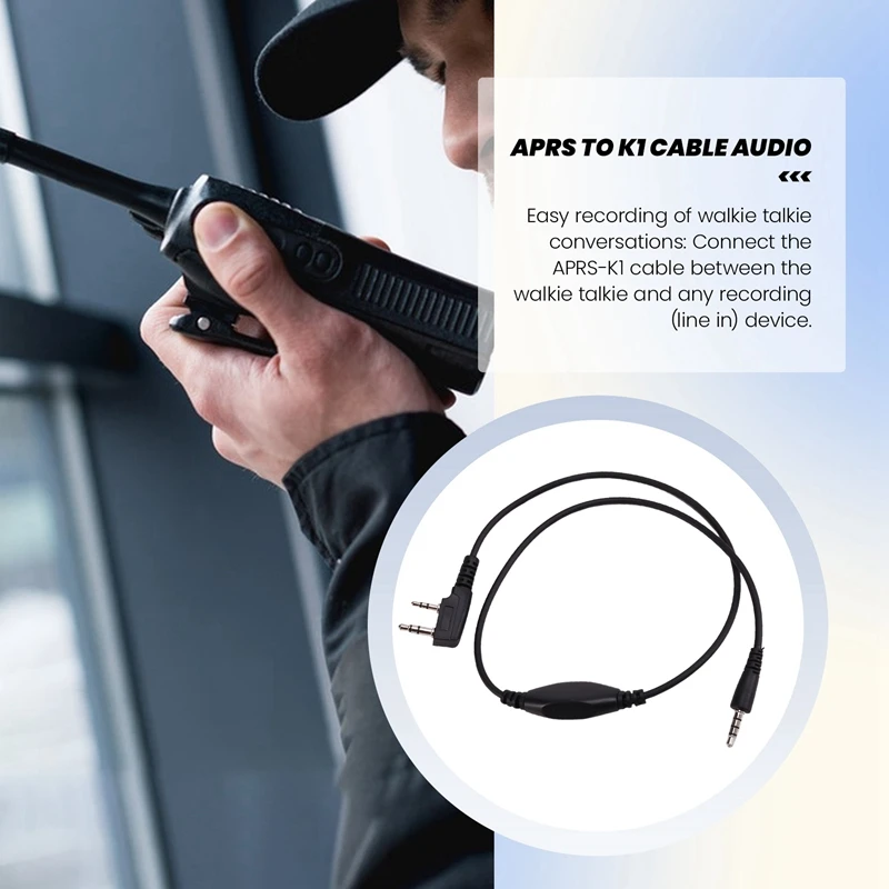 APRS To K1 Cable Audio Interface Line Walkie Talkie Connection Cable For Aprspro Aprsdroid