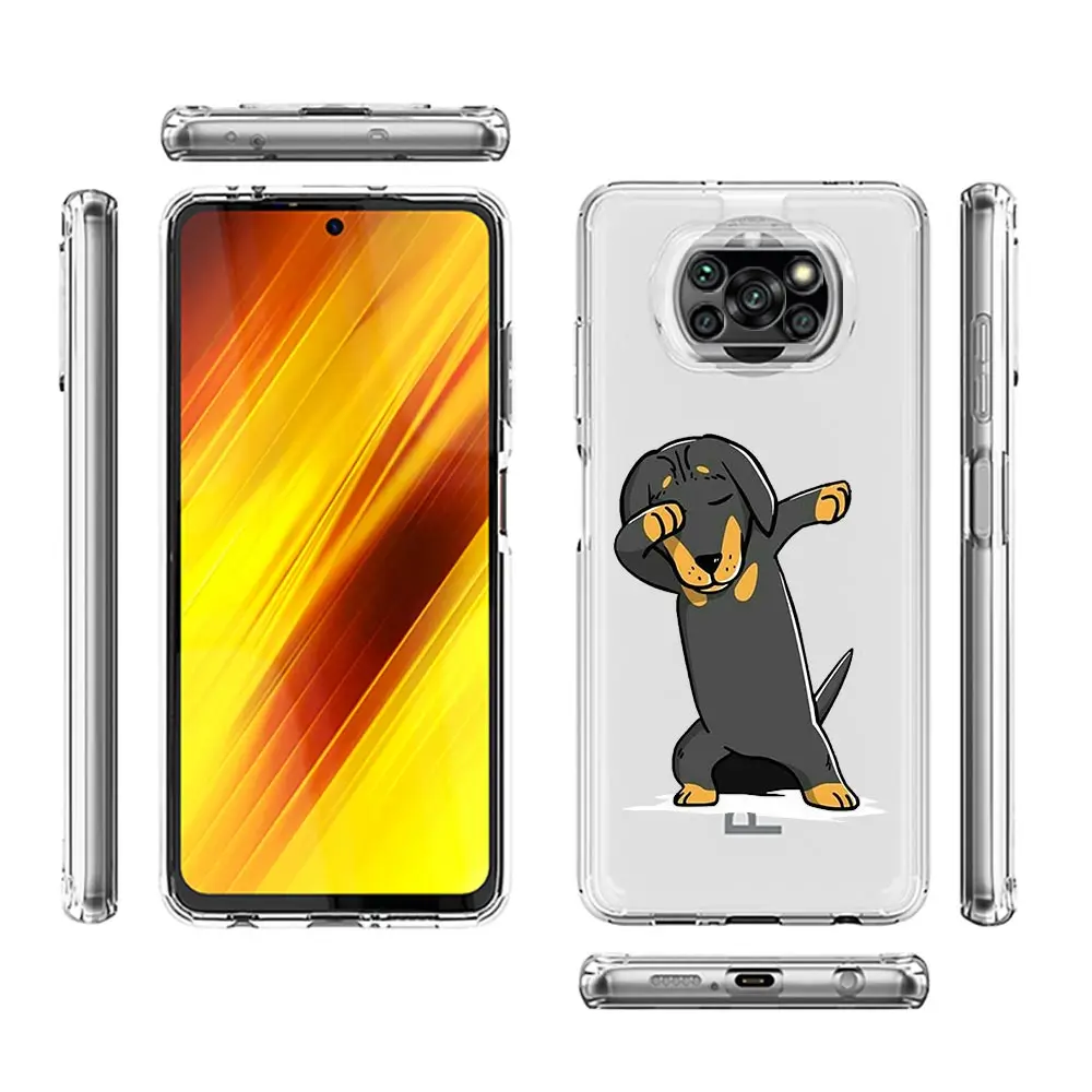 Dachshund Sausage Dog Phone Case For Xiaomi Mi 14 13 13T 12T 10 12 Lite 11 Ultra 11X 11T Poco X6 X5 X3 NFC F6 5G Clear Cover