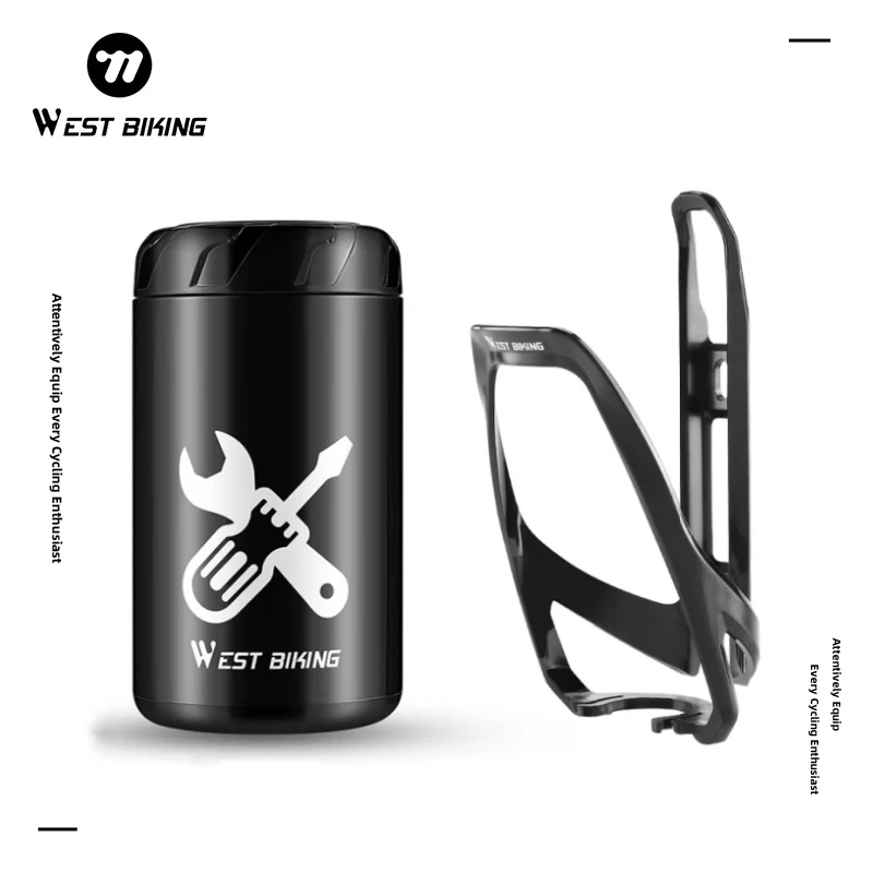 WEST BIKING Bicycle Water Bottle Cages Road Bike Bottle Holder With Bicycle Repair Tool Capsule Box Bike Kettle Frame Equipment