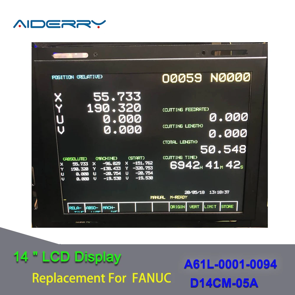 

12.1 Inch A61L-0001-0094 TX-1450 D14CM-05A LCD Display Fully Compatible For FANUC CNC Machine 14 inch CRT Monitor