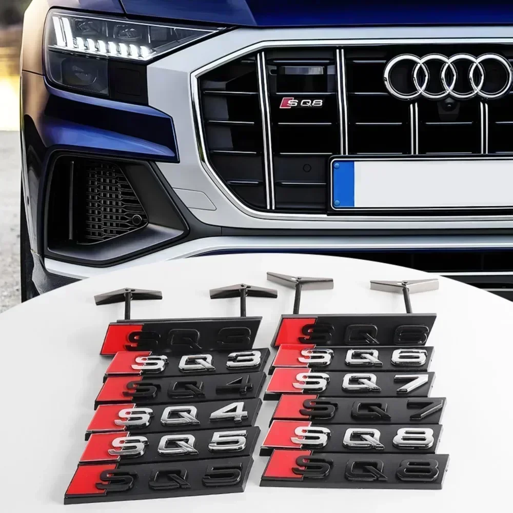 

Car Styling Hood Front Grille Emblem Decoration ABS Sticker for Audi SQ3 SQ4 SQ5 SQ6 SQ7 SQ8 Badge Auto Modification Accessories
