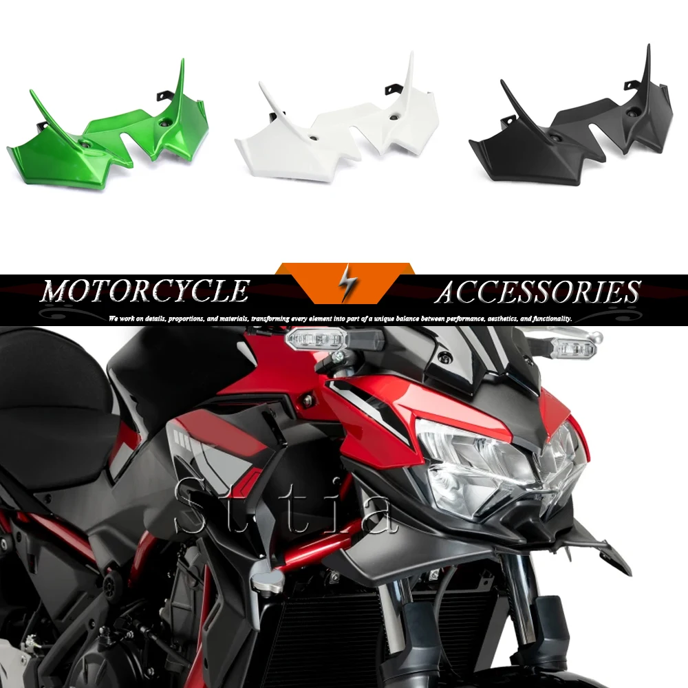 

New Motorcycle Front Spoiler Fairing Winglet Aerodynamic Wing Cover Trim For Kawasaki Z650 Z 650 z650 2021 2022 2023 2024