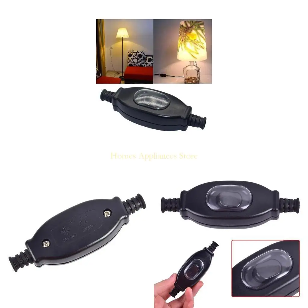 D0AB impermeável na linha do botão botão redondo, interruptor corte interruptor corte 3a 250v preto