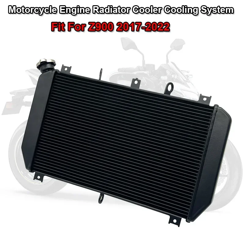 Z 900 Motorcycle Aluminum Engine Radiator Coolant Cooler Cooling Water Tank System Fit for KAWASAKI Z900 2017 2018 19 20 21 2022